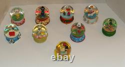 Snoopy Peanuts Charlie Brown Willabee & Ward Holiday Series Snow Globes Lot -WoW