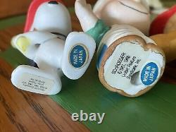 Snoopy Peanuts Charlie Brown Willitts Vintage Baseball Figures With Field 1988