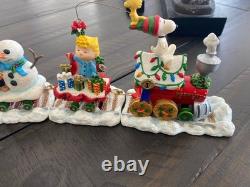 Snoopy Peanuts Merry Christmas Charlie Brown Train Danbury 5 Piece