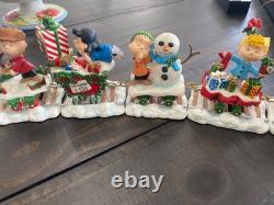 Snoopy Peanuts Merry Christmas Charlie Brown Train Danbury 5 Piece