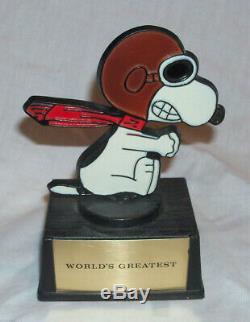 Snoopy Peanuts Red Baron Aviva Vintage Trophy Figure Figurine 1972 Charlie Brown