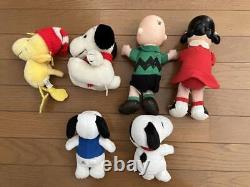 Snoopy Plush character Goods lot of 6 Set sale Charlie Brown Surrey woodstock