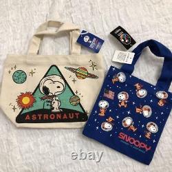 Snoopy T-shirt pouch tote bag sticker lot of 17 Set sale Charlie Brown Surrey