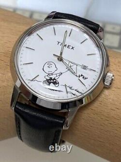 Snoopy Timex Watch Collaboration Peanuts Limited Charlie Brown Good Condition