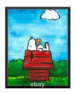 Snoopy Woodstock Original Painting 11x14 Canvas Peanuts Art Charlie Brown Decor Snoopy Woodstock Original Painting 11x14 Canvas Peanuts Art Charlie Brown Decor