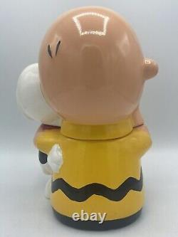 Snoopy and Charlie Brown Cookie Jar Canister 10.5 Gibson Overseas Snoopy