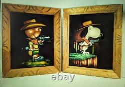 Snoopy m116 Charlie Brown Velvet Painting