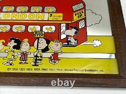 Snoopy peanuts Charlie Brown graphic mirror vintage retro 1970s London bus