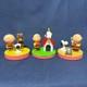 Softbank Snoopy Figure Set 3pc Vintage Charlie Brown Rare Authentic