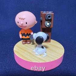 SoftBank Snoopy Figure Set 3pc Vintage Charlie Brown Rare Authentic