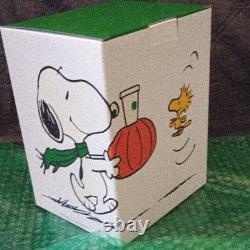 Starbucks Peanuts Snoopy Dog Plush Stuffed Animal, White/Black, Boxed Polyester
