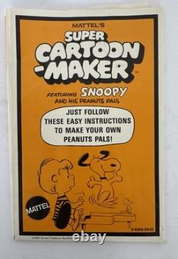 Super Cartoon Maker Snoopy Peanuts Pals Charlie Brown Thingmaker Mattel 1969