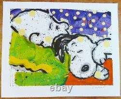 TOM EVERHART BORING SNORING Snoopy Charlie Brown PEANUTS Hand signed