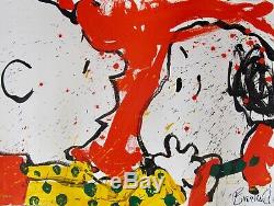 TOM EVERHART DOGGIE DEAREST Hand Signed Ltd Ed Lithograph SNOOPY CHARLIE BROWN