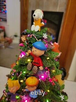 The Peanuts Christmas Tree Danbury Mint Charlie Brown Snoopy Large