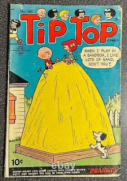 Tip Top Comics #186 GD/VG 3.0 (UFS, 5/54) Early Peanuts Snoopy Charlie Brown