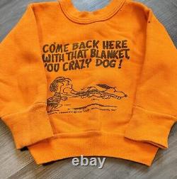 True Vintage 60s Charlie Brown Snoopy Children's Crewneck Sweatshirt USA Youth