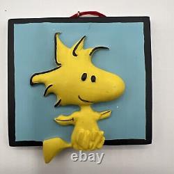 UFS Peanuts Snoopy Charlie Brown Lucy & Gang Flat Square Ornaments Set of 9 /DVD