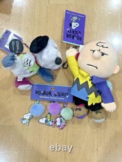 USJ Snoopy Charlie Brown Halloween Horror Nights Plush Keychain Charm 3pc Set