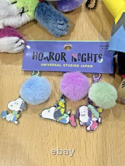 USJ Snoopy Charlie Brown Halloween Horror Nights Plush Keychain Charm 3pc Set