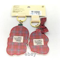 USJ Snoopy Charlie Brown Leather Keychain 2017 Christmas Unused