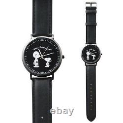 USJ Universal Studios Japan Peanuts Snoopy Charlie Brown Wrist Watch Black New