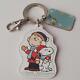 Usj Snoopy Charlie Brown Genuine Leather Keyring Keychain Charm