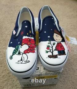 VANS RARE CHRISTMAS CHARLIE BROWN & SNOOPY. NEW BOXED COND Men US 7.5 Ws 9 Boxed