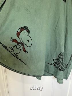 VERY RARE Vntg Snoopy And Charlie Brown Green Poncho Woodstock Peanuts Display