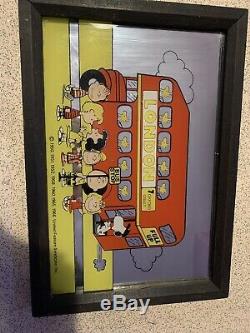VINTAGE 1966 Mirror Charlie Brown Snoopy London Bus Wall Mirror Rare