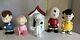 Vtg 1980s Peanuts Charlie Brown Lucy Snoopy Hand Painted Figurines 7.5 9