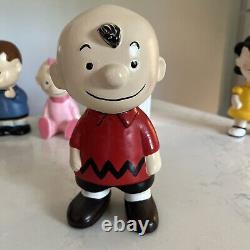 VTG 1980s Peanuts Charlie Brown Lucy Snoopy Hand Painted Figurines 7.5 9