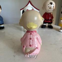 VTG 1980s Peanuts Charlie Brown Lucy Snoopy Hand Painted Figurines 7.5 9