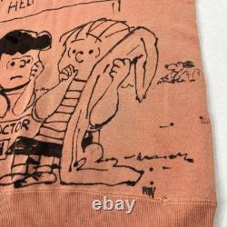 VTG 60s Peanuts Snoopy Charlie Brown Norwich Sweatshirt Mayo Spruce Hand Drawn