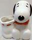 Vtg Benjamin & Medwin Snoopy Ceramic Tool Holder Charlie Brown Schultz Office