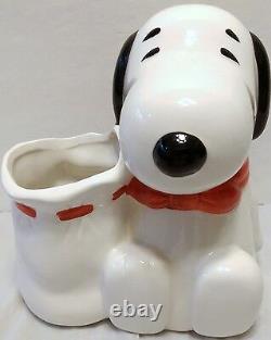VTG Benjamin & Medwin Snoopy Ceramic Tool Holder Charlie Brown Schultz Office