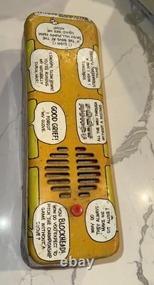 VTG Charlie Brown Tin Litho Bus Happiness is an Annual Outing Very Rare