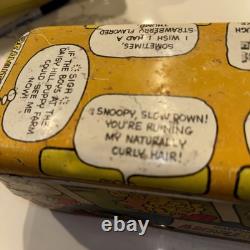 VTG Charlie Brown Tin Litho Bus Happiness is an Annual Outing Very Rare