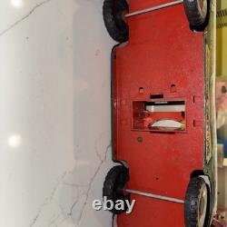 VTG Charlie Brown Tin Litho Bus Happiness is an Annual Outing Very Rare