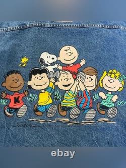 VTG Knott's Camp Snoopy Peanuts Denim Jean Jacket USA Charlie Brown Snoopy 80s