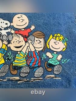 VTG Knott's Camp Snoopy Peanuts Denim Jean Jacket USA Charlie Brown Snoopy 80s
