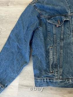 VTG Knott's Camp Snoopy Peanuts Denim Jean Jacket USA Charlie Brown Snoopy 80s
