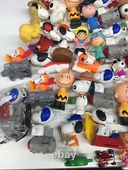 VTG Modern Mixed LOT 11 lbs Peanuts Snoopy Charlie Brown Toy Figures Happy Meal