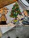 Vtg Peanuts Snoopy Singing By The Christmas Tree Lighted Sculpture Charlie Brown