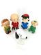 Vtg Peanuts Ceramic Large Figurines Hand Painted 5 Pc Snoopy Charlie Brown