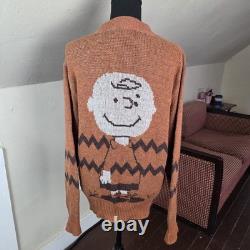 VTG Peanuts Charlie Brown Snoopy Sweater L Arrow World's Greatest Knit Rare