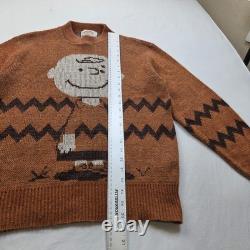 VTG Peanuts Charlie Brown Snoopy Sweater L Arrow World's Greatest Knit Rare