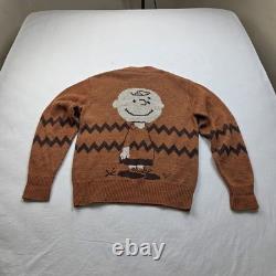 VTG Peanuts Charlie Brown Snoopy Sweater L Arrow World's Greatest Knit Rare