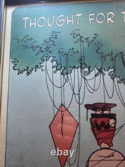 VTG Peanuts'Thought For The Day.' Why Me 15X20 Poster Snoopy Charlie Brown