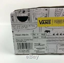 Vans Peanuts Snoopy Charlie Brown Christmas Tree Classic Slip-On Shoes withBox 9.5